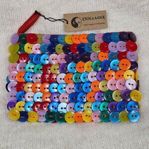 Erik & Mike Button Pouch Clutch Zip NEW